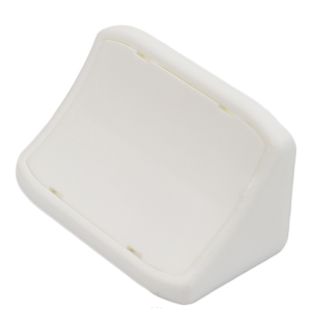 Kątownik podwójny z zaślepką – podpórka do półki, komandorek biały.